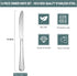 Stainless Steel 12-Piece Dinner Knives Pack, Table Steak Knives Set for 12 (Silver 9 Inches) by SANTUO