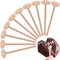 CJFocus 24 Pcs Mini Wooden Hammer for Chocolate Breakable Heart, Seafood Shellfish Crab
