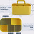 Multiuse Caddy Organizer with Handle - Stackable Plastic Bin Basket - Divided Storage Tote Holder for Art Craft Supplies, Makeup, Bathroom, Shower, Cleaning, Kitchen, Office, Dorm, Desktop - Yellow by AOZITA