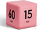 Weewooday Cube Timer Productivity Flip Timer for ADHD, 15 20 30 60 Minutes Countdown Learning Management (Pink)