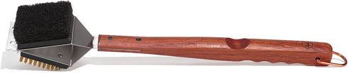 Outset QB45 3-in-1 Grill Brush, Rosewood