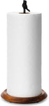 Wood Paper Towel Holder Countertop, Easy Tear Farmhouse Kitchen Towel Holder for