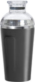 OGGI Groove Insulated Cocktail Shaker, 17oz Double Wall Vacuum Insulated Stainless Steel Mixer with Built-In Strainer