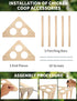 DsyysdS Wooden Chick Perch, Chick Stand Training Perch, Wood Chicken Roosting Bar for Entertainment, Strong Chick