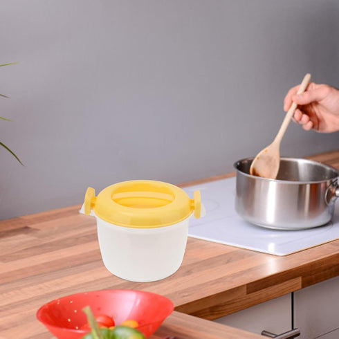 HEMOTON Microwave Rice Cooker: 2L Pasta Cooker Maker, Oven Rice Cooker Steamer for Rice, Chicken, Pasta