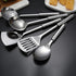 5 PCS Cooking Utensils Set, Stainless Steel Kitchen Gadgets, Includes Slotted Spoon, Slotted Spatula, Large Spoon, Soup