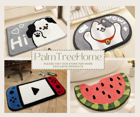 Cute Animal Rug Adorable Cartoon Floor Mats Non Slip Extra Absorbent Soft Bath Rug for Indoor Area Use