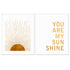 You Are My Sunshine Art, Sun Rise Wall Decor for Kid Room, Set of 2 Prints (8X10 INCH) - No Frame, Boho Minimalist