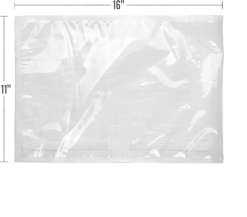OVENTE Pre-Cut Vacuum Sealer Bags 100 pcs, 11” x 16”, Heavy Duty, BPA-Free for Airtight Food Storage, Meal Prep, Sous