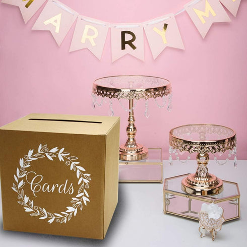 KALEFO Kraft Card Box, Wedding Favors Post Boxes, Cardboard Wedding Party Decor, Table Centerpiece