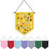 Wall Hanging Brooch Organizer Storage Board, Colorful Enamel Pin Badge Canvas Display Banner, 12.6x10in (Yellow)
