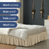 Wrap Around Dust Ruffle Bed Skirt - Beige - King Size with 15 Inch Drop, Adjustable Pleated Bedskirt, Wrinkle Free