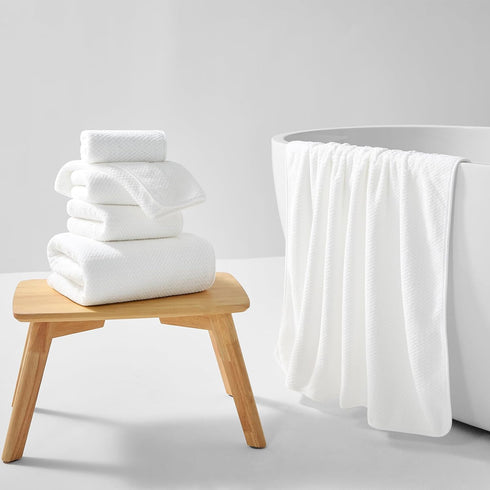 6 Set, Set 2 2 2 REDKISS Ultra Soft Piece Towel Premium White Towels for Bathroom, Highly Absorbent, Quick Dry