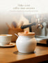 13oz Countertop,Kitchen AISBUGUR Sugar Bowl with Lid and Spoon: Sugar Jar with Bamboo Lid,Ceramic Sugar Container