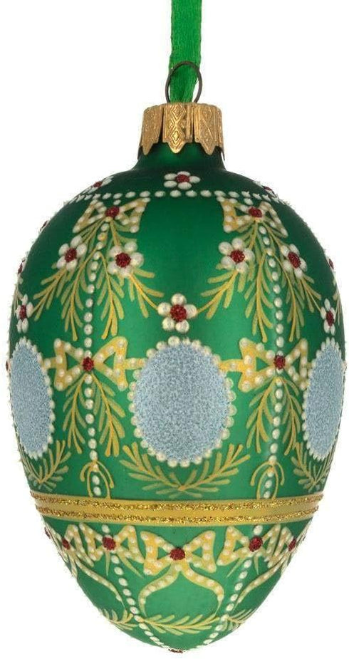 1908 Alexander Palace Royal Egg Glass Ornament, 4 Inches