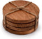 Samhita Acacia Wood Round Coasters, Set of 4 for Protection of Tabletop, Countertop from Water Marks or Damage
