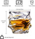 12 oz Hand Blown Crystal Whiskey Glasses Set of 4, Unique Cognac Glass, Heavy Thick Bottom Bar Glass for Gifts