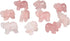 Rose Quartz Elephant Crystal Sculpture Statue, 1.5 Inch, Healing Reiki Pocket Gemstone Figurines Crafts