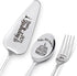 Happy 20th Birthday Personalized Utensil Set, Laser-Engraved Stainless Steel Cake Server, Spoon, Fork for Son Daughter