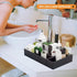 Black Bamboo Drawer Organizer, Silverware & Utensil Holder for Kitchen, Multi-Use Drawer Dividers