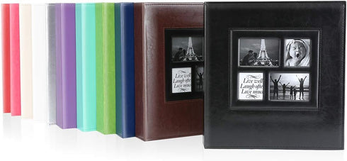 Ywlake Photo Album 4x6, 600 Pockets for Family Wedding Pictures, Holds 600 Horizontal and Vertical Photos, Black