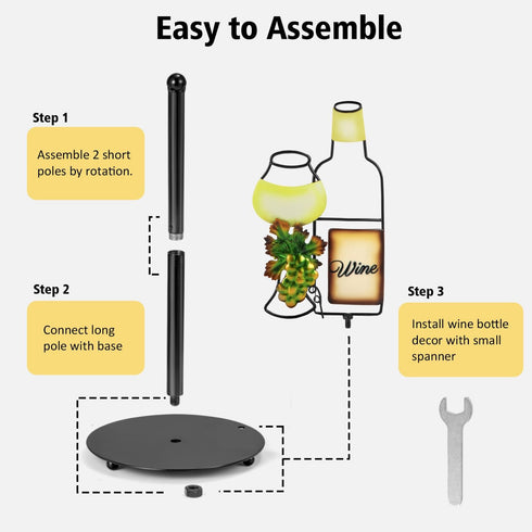 Countertop Country Wine Lovers Gifts - Metal Wine Paper Towel Holder with Solid Weighted Base, Farmhouse Kitchen Decor