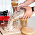 Large Glass Food Storage Container, 100 FL OZ (3000ml) with Airtight Bamboo Lids for Pantry, BPA-Free Cereal Dispenser