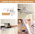 KIWIFOTOS Bedside Shelf with Silicone Pad Top, Clip On Nightstand Snack Organizer, 17" Large Dorm Room Bed Side Table