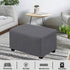 VIENLOVE Rectangle Ottoman Slipcover Luxury Suede Footstool Protector Covers Stretch with Elastic Bottom Feature