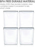 Vtopmart Food Storage Containers 2.5L / 84.5oz, 4 Pieces BPA Free Airtight Containers for Flour, Sugar, with Measuring