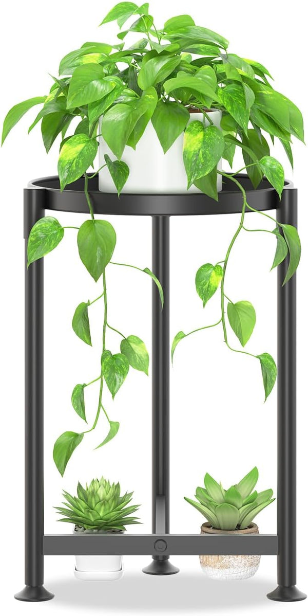 iDavosic.ly 1 Tier Corner Plant Stand Indoor, 16 Inch Tall Vertical Metal