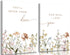 2 Pcs Wildflower Nursery Canvas Wall Art Flower Botanical Sentence Poster Painting