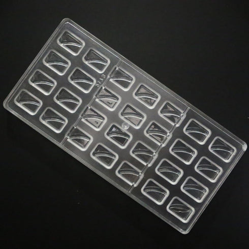 Polycarbonate Chocolate Mold, DIY Candy Mould, Clear Hard Plastic Bakeware Pastry Tools, Rectangle Shaped