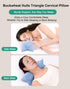 15 5 Inches Breathable Buckwheat Cervical Neck Support Pillow, Triangle Pillows for Neck Pain Relief, Adjustable Height