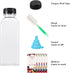 36pcs 12oz SUPERLELE Plastic Juice Bottles with Caps, Reusable Juicing Bottles, Clear Drink Containers with Lids