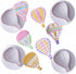 Fewo Set of 9 Hot Air Balloons Cloud Plastic Fondant Cutting Molds for Baby Shower Party Cake Decorating Tools