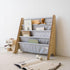 3 4-Tier 35 3+ Sprouts Kids Bookshelf with Recycled Fabric - Sling Storage for Kids Rooms Holds Titles - Toddler