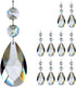 10pcs 63mm Teardrop Chandelier Crystals, Clear Crystal Chandelier Prisms Pendants Parts Beads,