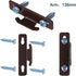 Sratte Curtain Rod Bracket, Single Bracket Curtain Hardware with Screws for Kitchen Accessories Supply (Coffee, 20 Pcs)