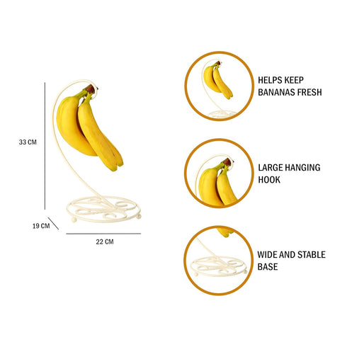 Premier Housewares De Lis Banana Hanger - Cream