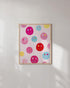 HAUS AND HUES Smiley Face Poster, Preppy Wall Art Pink Aesthetic for Teen Girls, Unframed 12”x16”