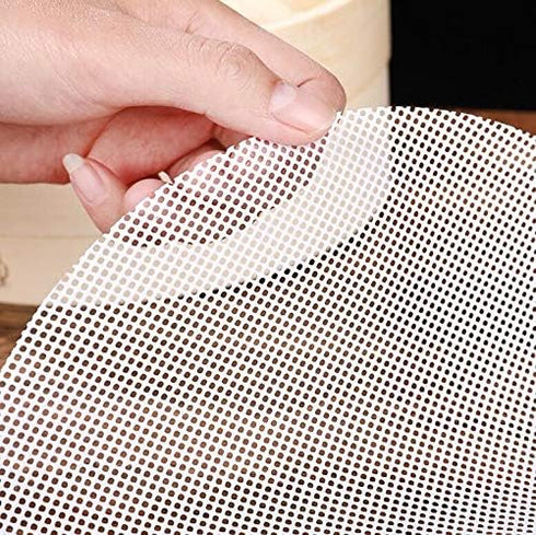 4 Pieces Round Silicone Reusable Steamer Mat Mesh Sheet for Fruit Dryer,Food Dehydrator Sheets Dryer Mesh,10" Diameter by Aeyistry