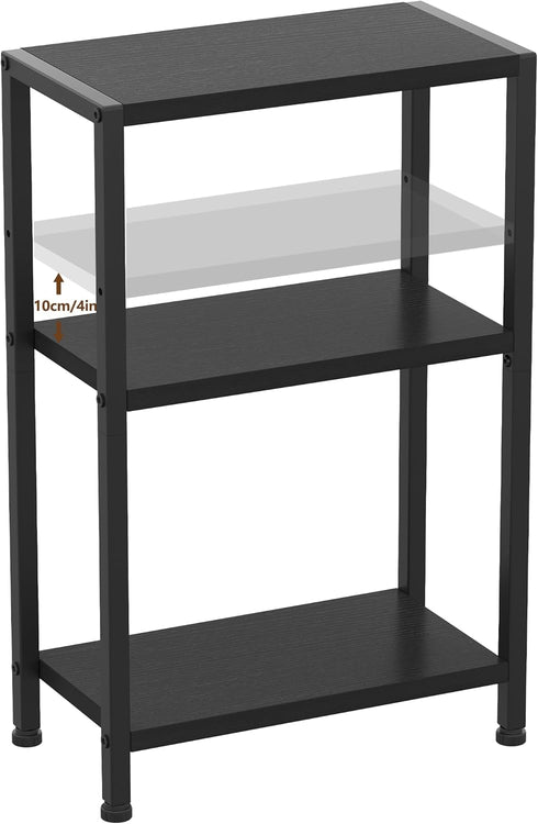 Heybly Small Narrow Side Table for Small Space, Thin Bedside Table, Skinny