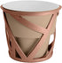 6 inch The HC Companies Indoor Plant Pot with Stand Small Taupe Curio Planter with a Geometric Stand in a Copper Finish