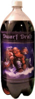 4 Soda Bottle Labels for Fantasy Themed Party - 7" x 6" Sticker Set with Orc, Dwarf, Elf, and Dragon