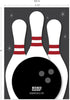 Koko Paper Co Bowling Themed Invitations, Set of 25 Fill In Style Cards for Kids Birthday or Bowling Parties