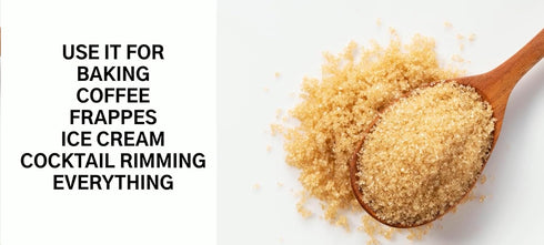 8 Rimming crait SALTED CARAMEL Flavored Sugar - Ounce Resealable Bag Use in Baked Goods, Cocktail Sugar, Coffee