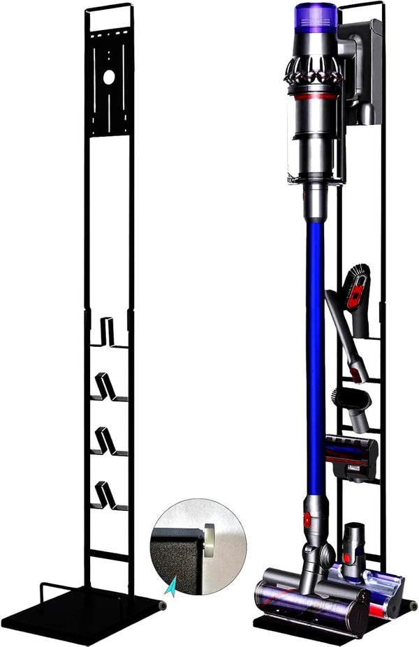 Vacuum Stand for Dyson V15 V11 V10 V8 V7 V6 with Wheels, Heavy Base Metal Bracket Holder for Storage