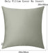 Thmyo 4-Pack 100% Cotton Decorative Throw Pillow Case, Grey, 20x20 Inch for Sofa Bedroom