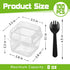 200 Pack 8 oz Plastic Dessert Cups with Lids and Forks, Disposable Cupcake Ice Cream Bowls Tiramisu Containers